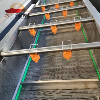 榮品定制蔬菜氣泡清洗機-蘋果藍莓噴淋清洗機-芹菜凈菜加工汽泡噴淋清洗機